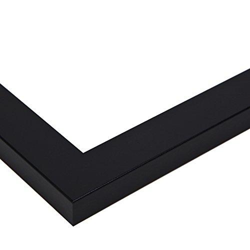 ArtToFrames ArtToFrames 8x20 Inch Black Picture Frame, This 1.25" Custom Poster Frame is Smooth Black, for Your Art or Photos - Comes with Regular Glass, WOMCF-105-048C-8x20