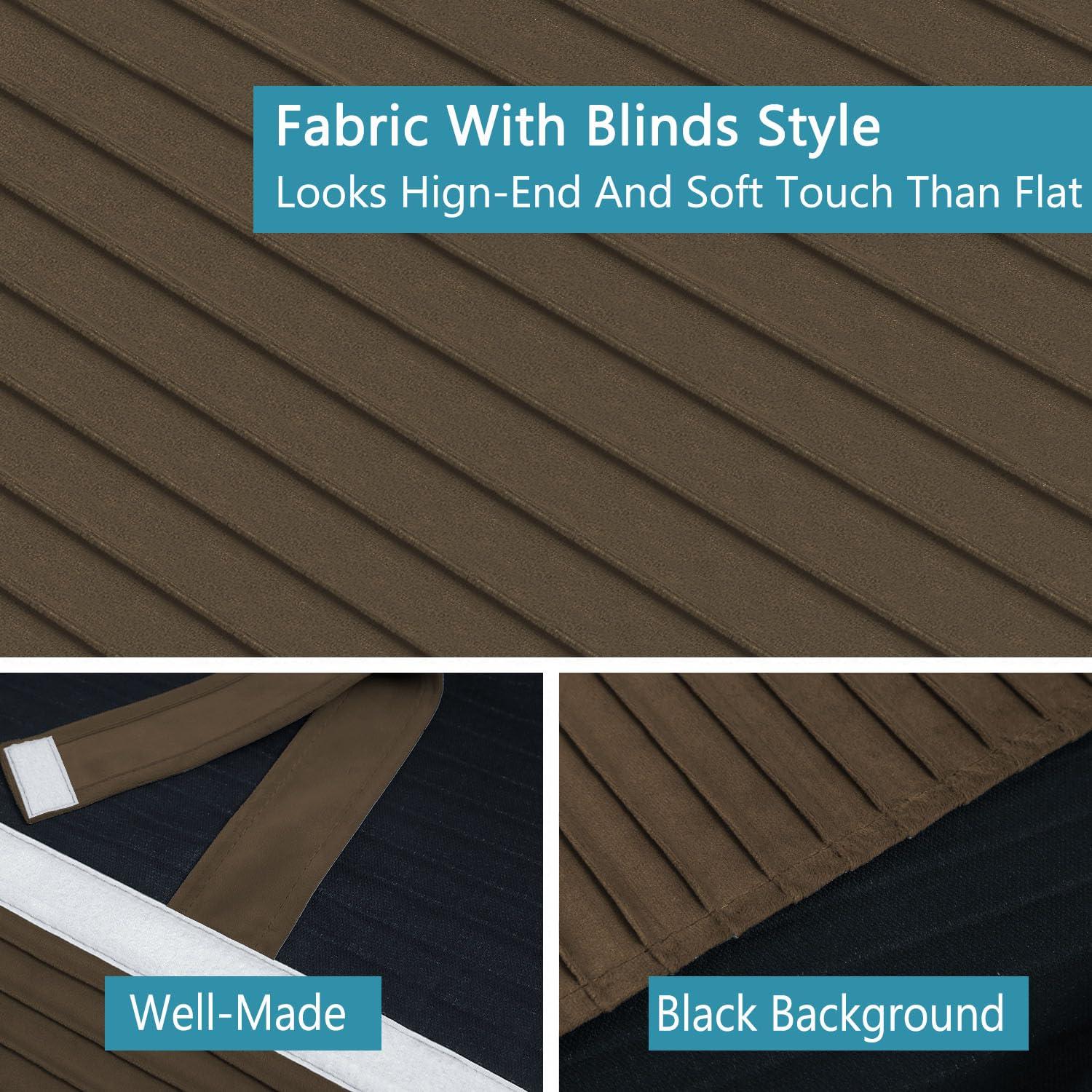 Muamar Muamar Side Door Window Covering, Front Door Shades for Small Window, Thermal Insulated Privacy Sidelight Curtain, Coffee, 1 Panel, W12 X L70