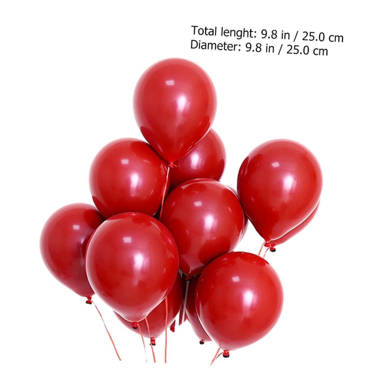 DECHOUS DECHOUS 50 Pcs Decorative Balloons for Party Emulsion Unique Latex Balloons Valentine S Day Balloons Matte Red Balloons Red