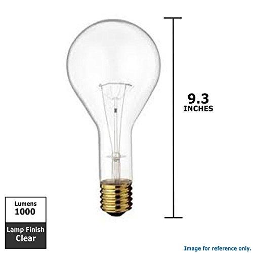 LEDVANCE LEDVANCE 16034 Clear Sylvania Incandescent 500W PS35 Utility Light Bulb, E39 Mogul Base, 10000 Lumen, 2850K Warm White Finish, 1 Pack
