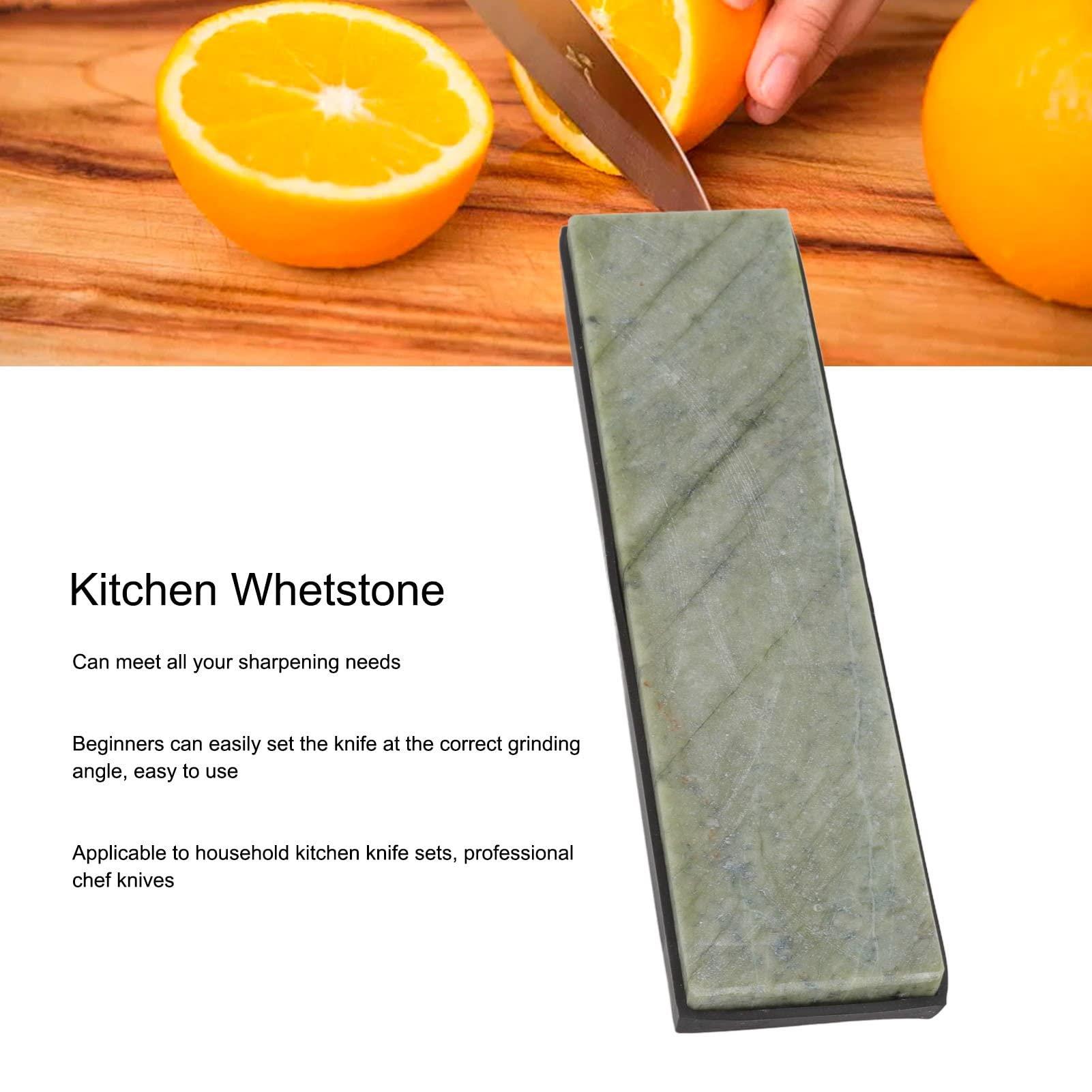 Cyrank Knife Sharpening Stones, Green Knife Sharpener 10000 Grit Kitchen Whetstone Japanese Natural Whetstones Home Kitchen Knife Sharpening Stone