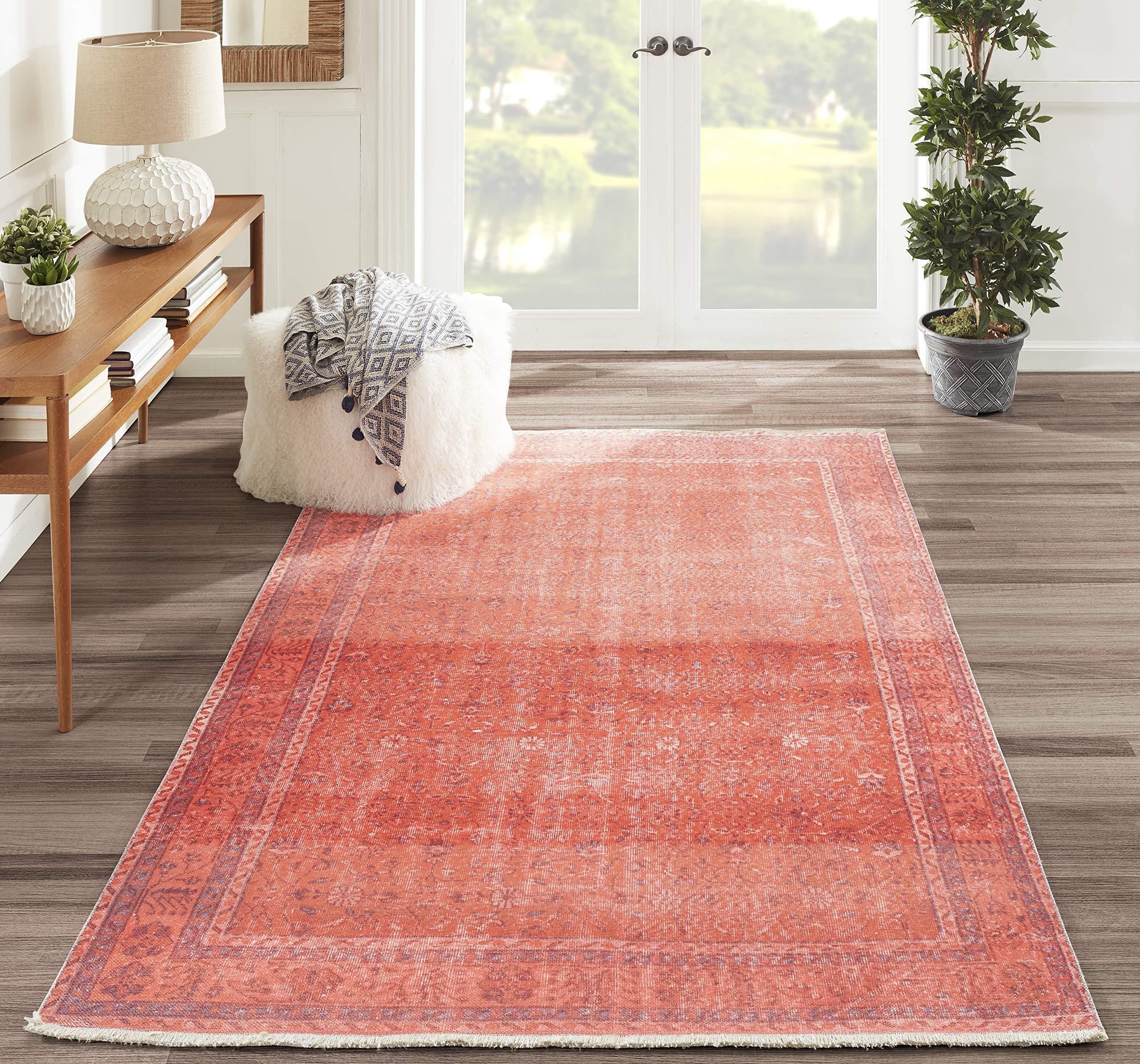Momeni Momeni Area Rug, 5'6" X 8'6", Coral