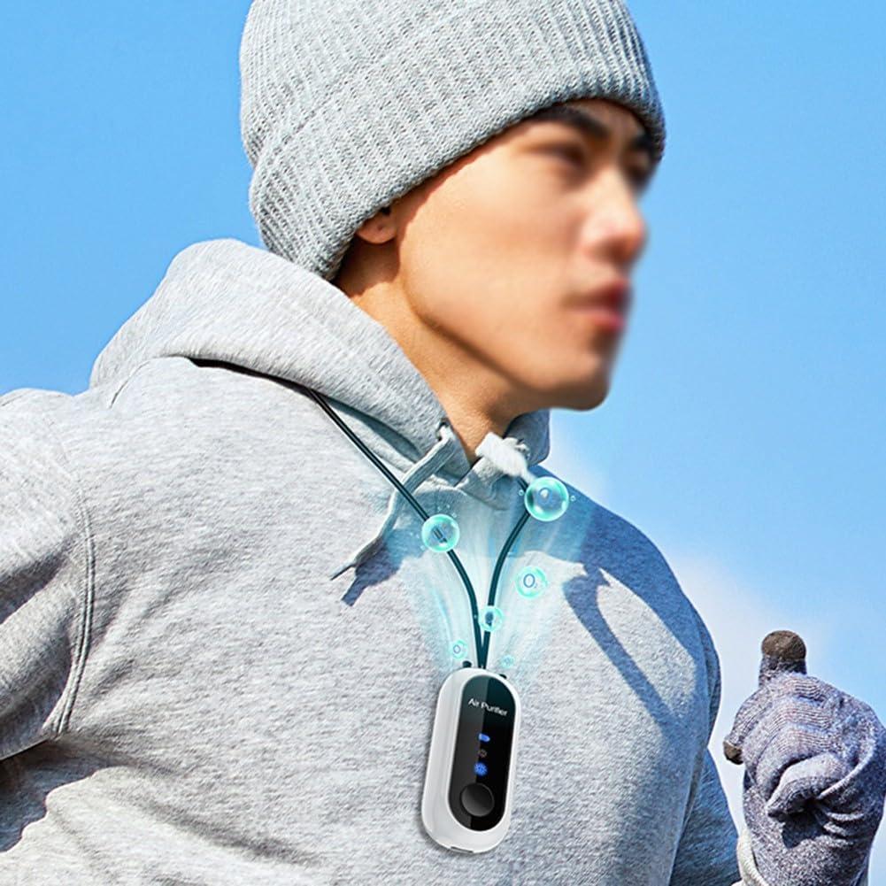 Cloudpower Portable Hanging Neck Negative Ions Purifier, Personal Wearable Mini Air Ionizer For Outdoor, Travel Small And Lightweight Black, White(White)