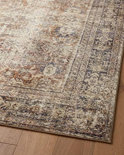 Loloi Loloi Amber Lewis Morgan 5'-0" x 7'-0" Area Rug in Sunset/Ink - Large Area Rug, Neutral Area Rug for Room Dcor, Vintage Rug Inspired, Soft Area Rug for Living Room, Bedroom, Dining Area