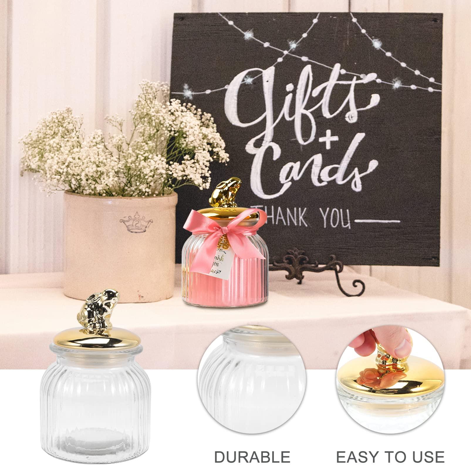 PRETYZOOM PRETYZOOM Rabbit Ear Glass Jar Glass Food Canister Glass Bunny Canister Loose Tea Container Candy Jar Candy Holder Containers with Lids Decor Treat Jar With Cover Ceramics Toothpick Jar
