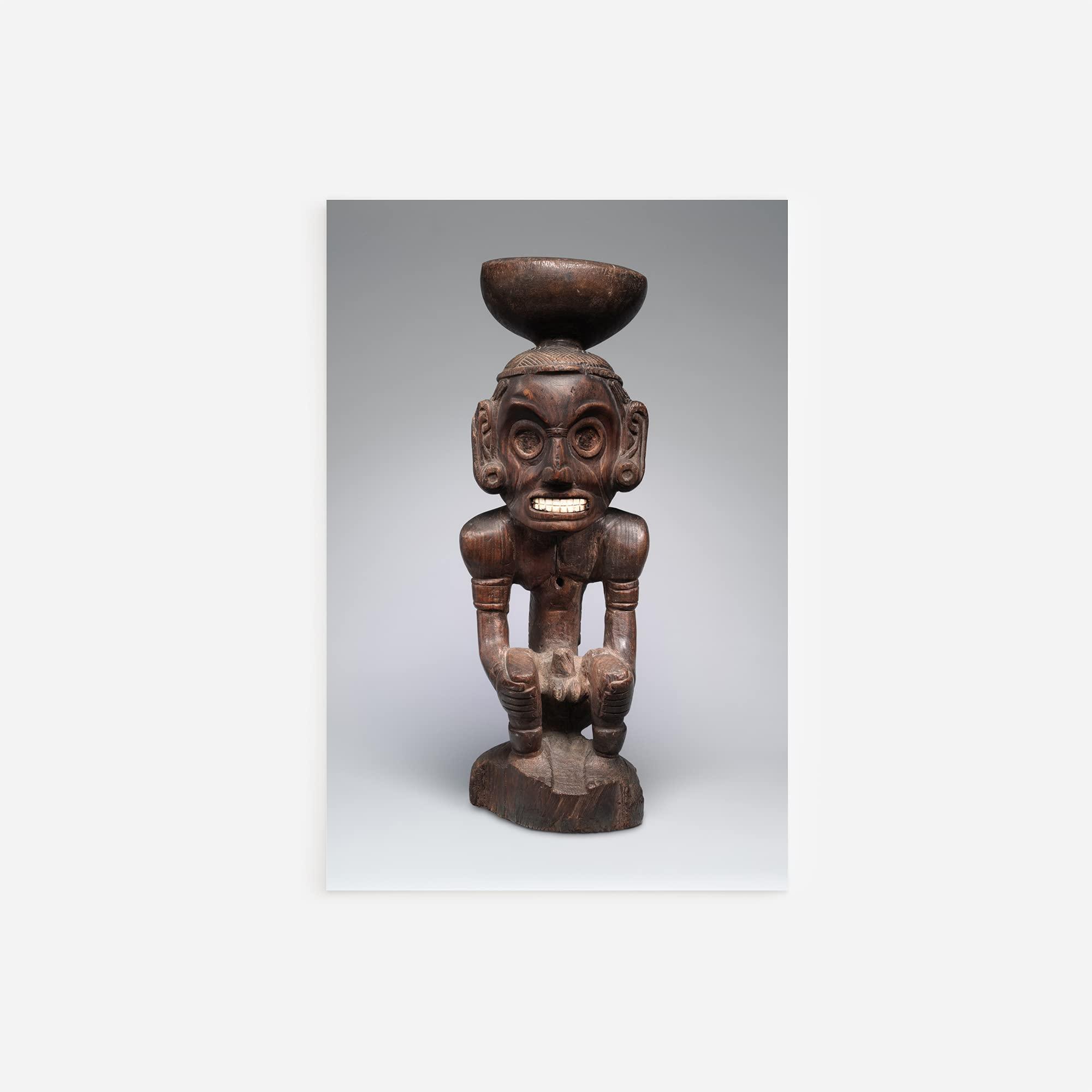 Generic Lustre Paper - Zem Cohoba Stand for The Tano Peoples (1020) - Photograph of Beautiful Wooden Figurine Photo Poster Print Art Gift Wall Taino Zemi - Size: 18 x 12 Inches