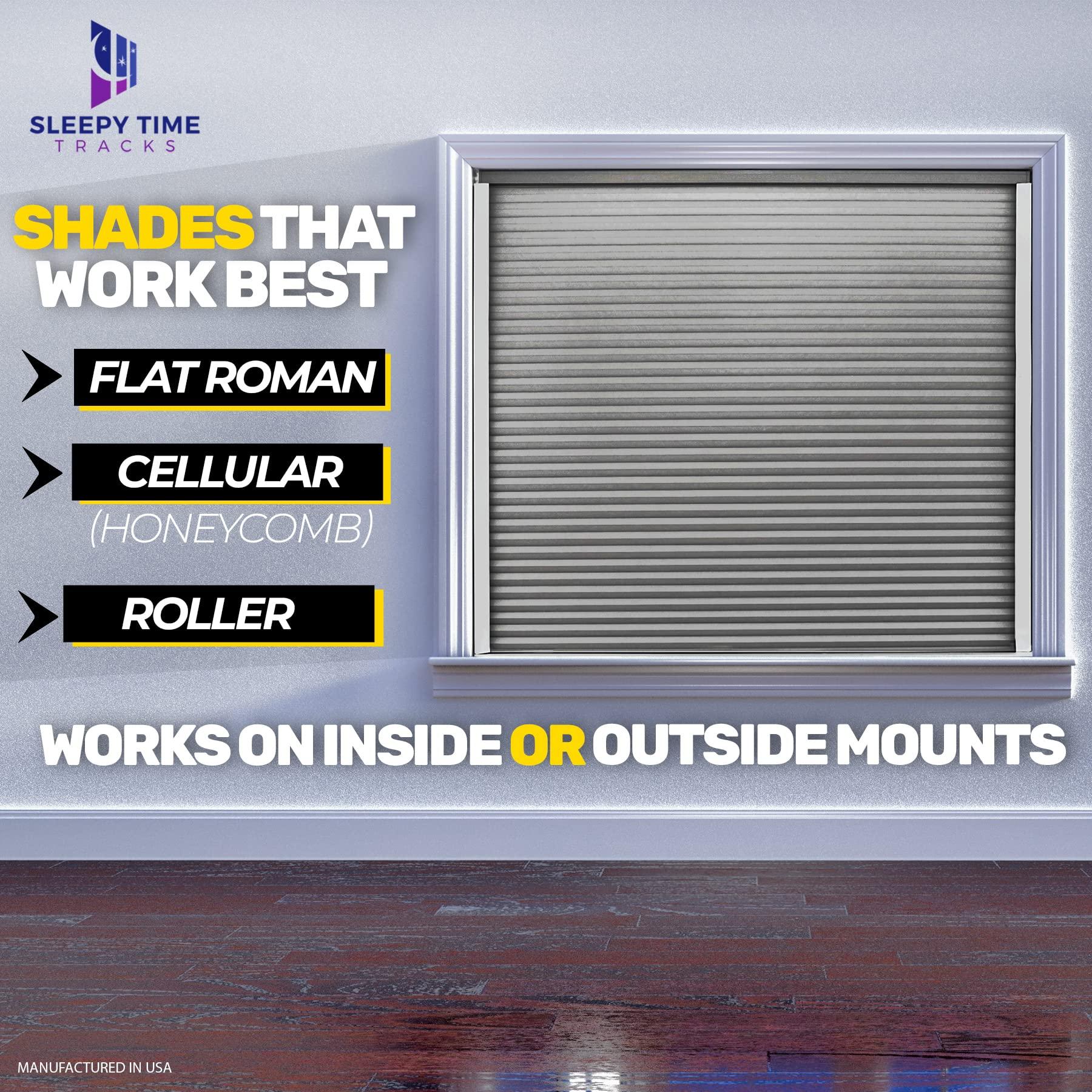 Sleepy Time Tracks Sleepy Time Tracks- Light Gap Blocker for Cellular and Window Shades. Effective at Light Blocking Along The Edges of Your Blackout Shades (72\" Black Removable)