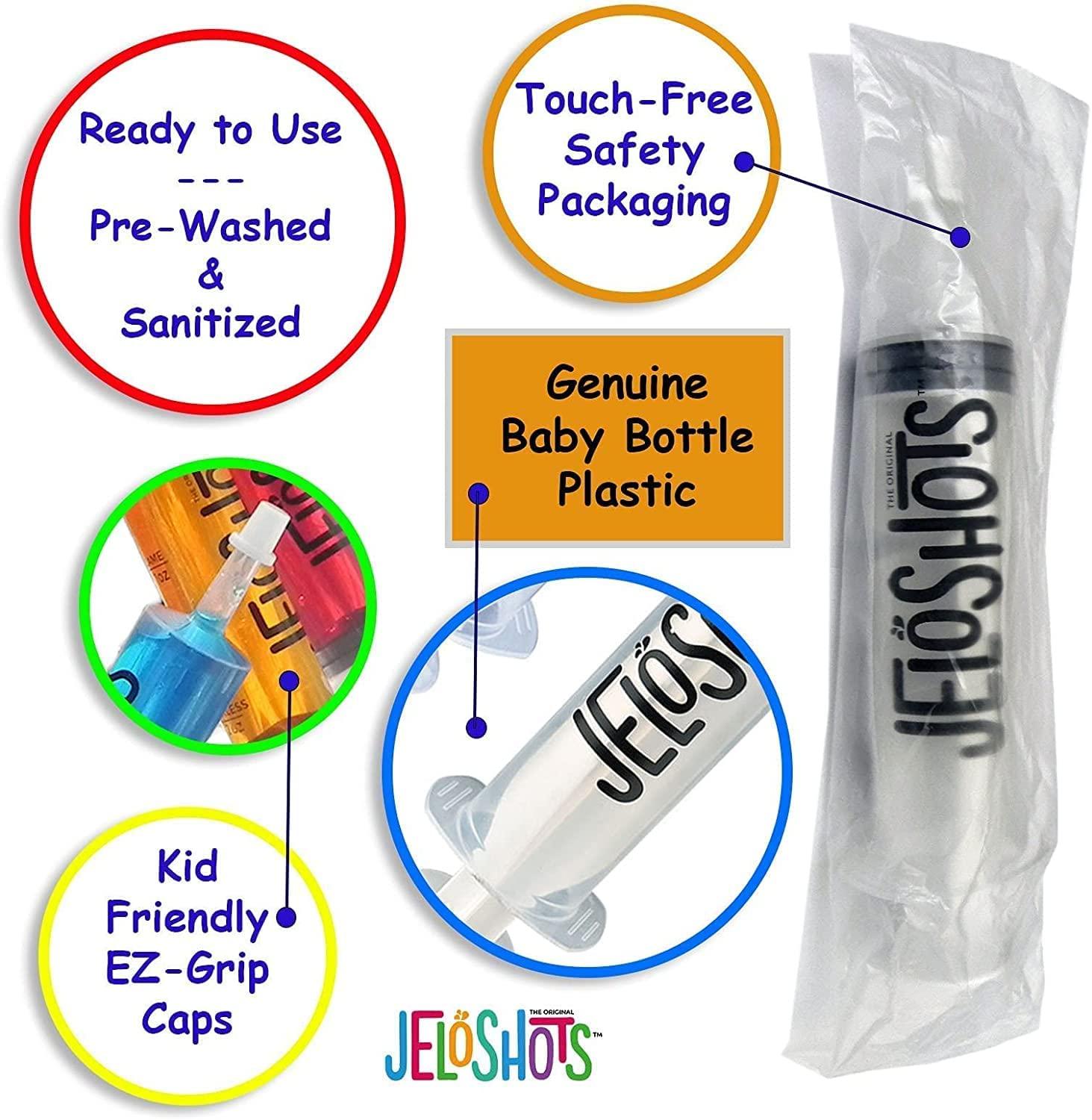 JeloShots Jello Shots Party Kit - Margarita Party Pack - Makes Over 50 (Large) Jello Shots - Includes eBook with 63 Margarita Recipes, Jello Shot Syringes, Jello Shot Cups, Margarita Salt, & Flavored Gelatin