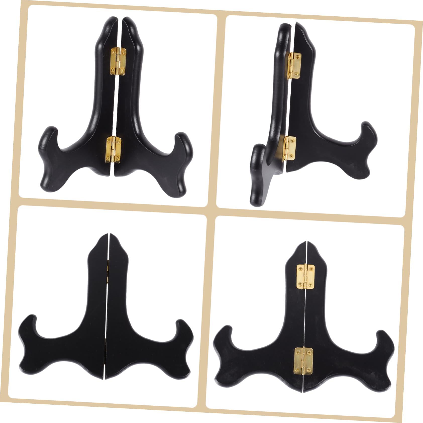 ULDIGI ULDIGI 5 Inches Wooden Plate Holder Display Stand Multi-Use Rack for Collector Books Plaques Awards 180Adjustable