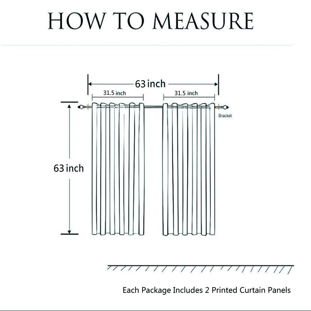 ZXAWT ZXAWT Custom Design Curtains/Grommet Top Blackout Curtains/Thermal Insulated Curtain for Bedroom and Kitchen-Set of 2 Panels(Oil Paintings of Pink and Purple Flowers 63" W*63" L)