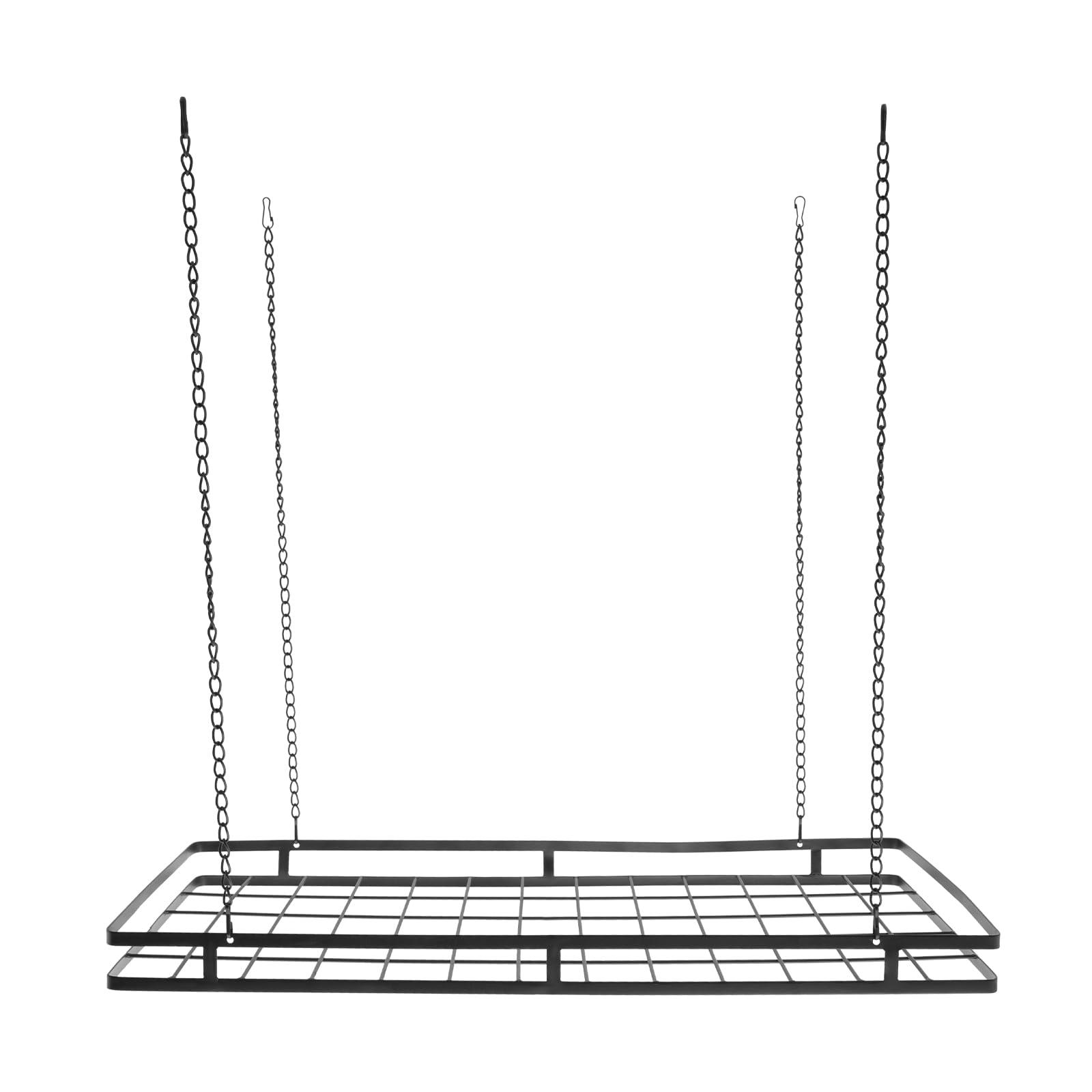 RABEEXP RABEEXP Ceiling Pot Rack with 12 Hooks - 31.5x15.7x1.97 Inch Multi-Purpose Organizer for Home, Restaurant, Kitchen Cookware Organization