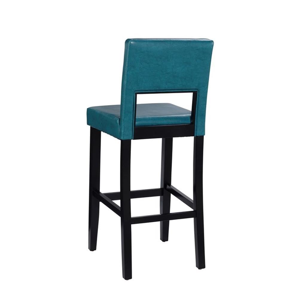 Home Square Home Square 2 Piece 30\" Height Wood Bar Stool Set in Agean Blue