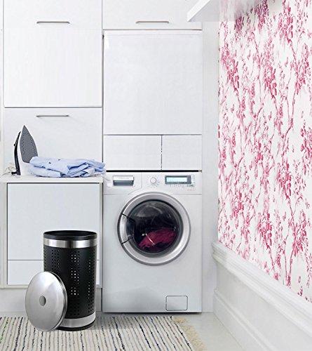 Krugg Matte Black & Polished Stainless Steel Laundry Bin & Hamper | Ventilated Stainless Steel Clothes Basket With Polished Lid | Life Time Warranty