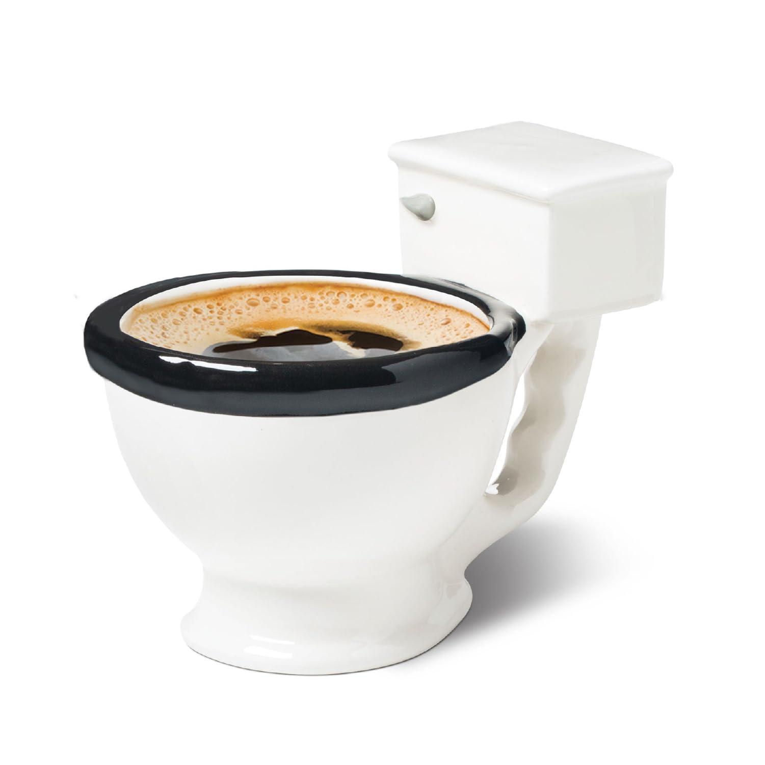 BigMouth Inc BigMouth Inc Toilet Mug - Funny Coffee Cup for Men, Women - Novelty Toilet Bowl Mug - Hilarious Gag Gift for Holidays, Birthday, Secret Santa Party - Ceramic Bathroom Mug for Home, Office - 12 Oz