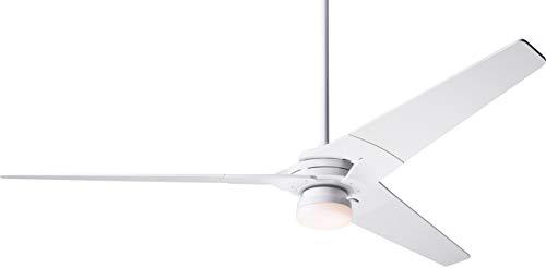 Modern Fan Modern TOR-GW-62-WH-271-003 Torsion 62\" Outdoor Fan with LED Light and Remote Control, Gloss White