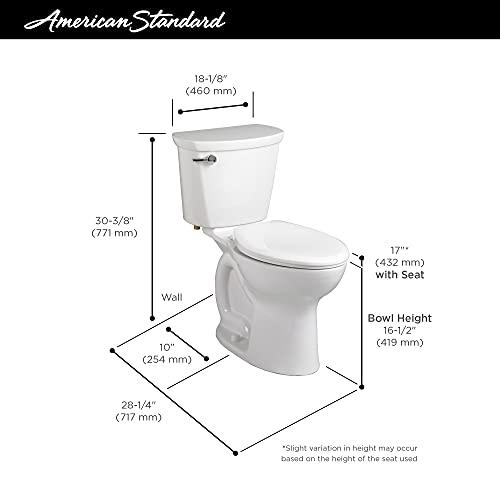 American Standard American Standard 215AB004.020 Cadet Pro 1.6 GPF 2-Piece Elongated Toilet with 10-in Rough-In, Large, White