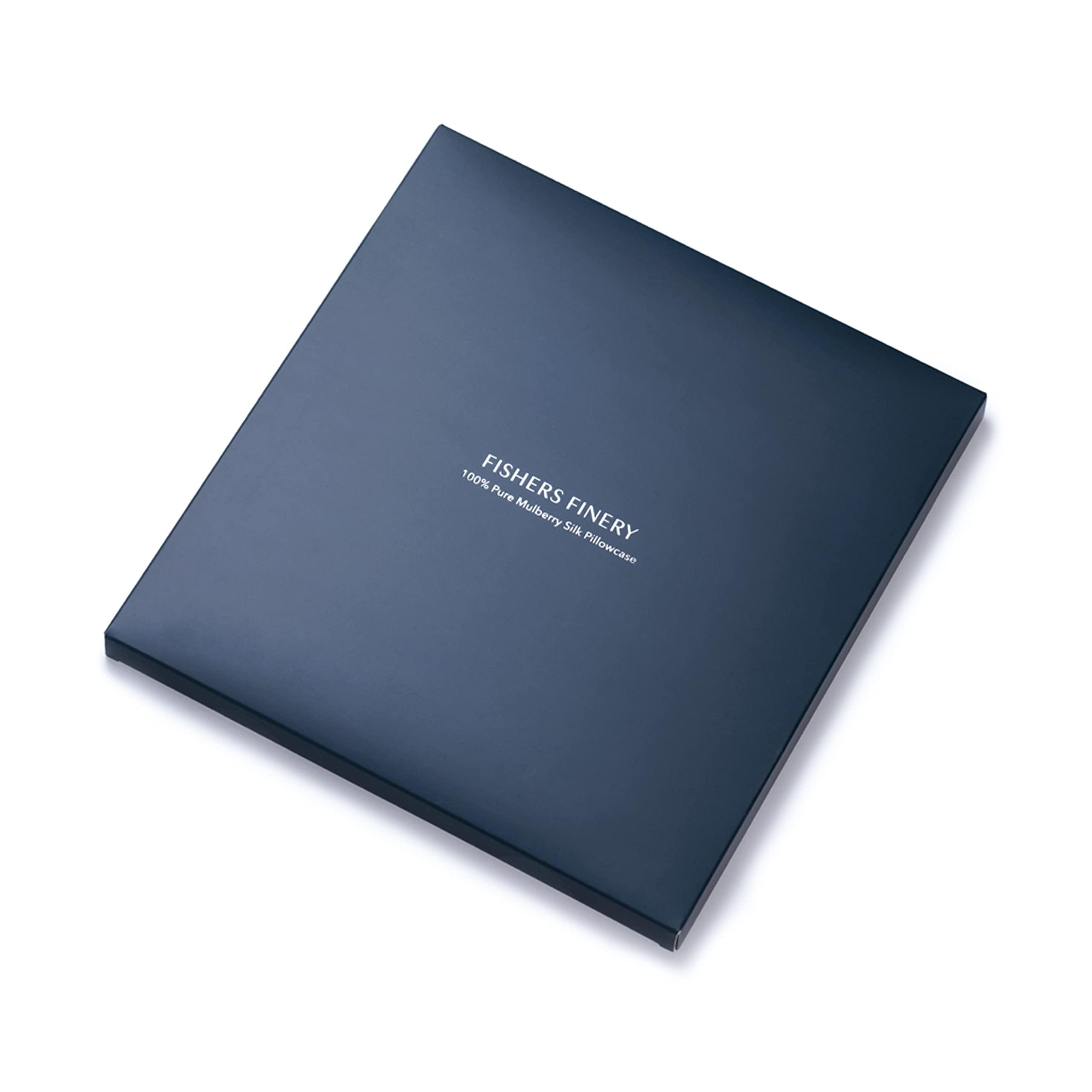 Fishers Finery Fishers Finery 25mm 100% Pure Mulberry Silk PillowcaseGood Housekeeping Winner (Blue, Queen 2 Pack)