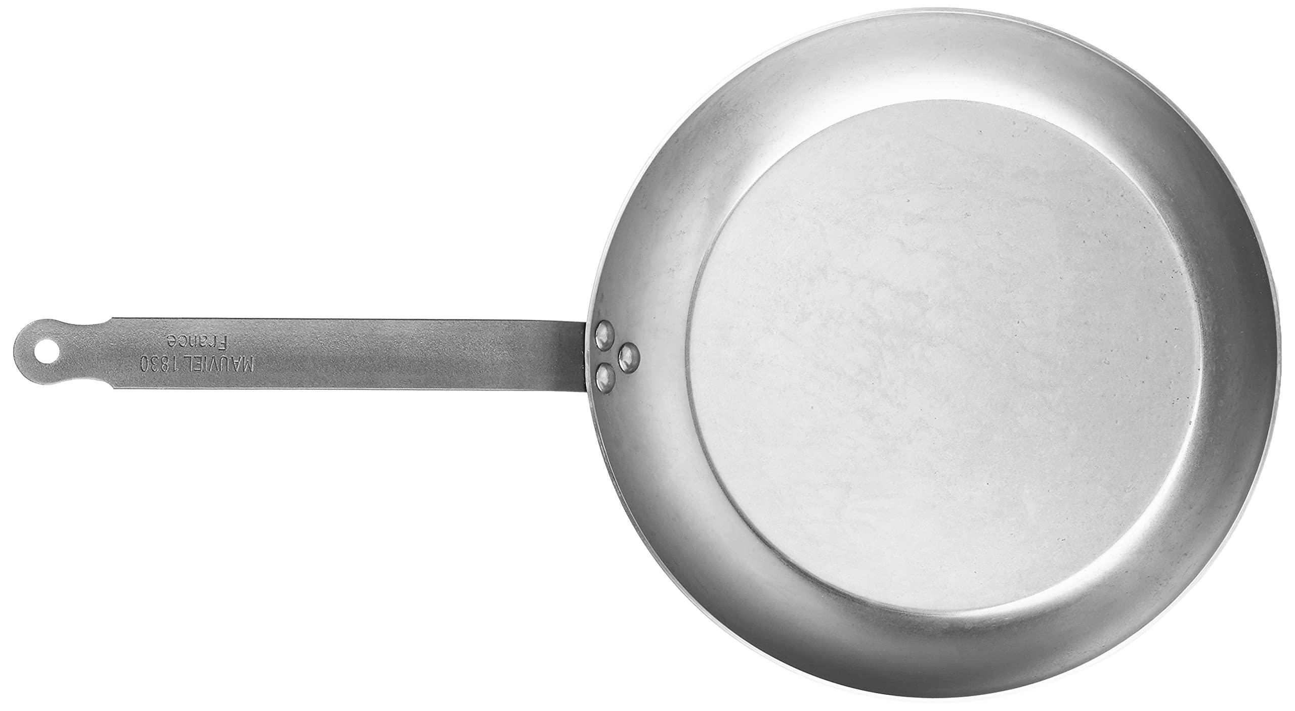 Mauviel Mauviel M\'Steel Black Carbon Natural Nonstick Frying Pan With Iron Handle, 11-in, Suitable For All Cooking Surfaces, Made in France