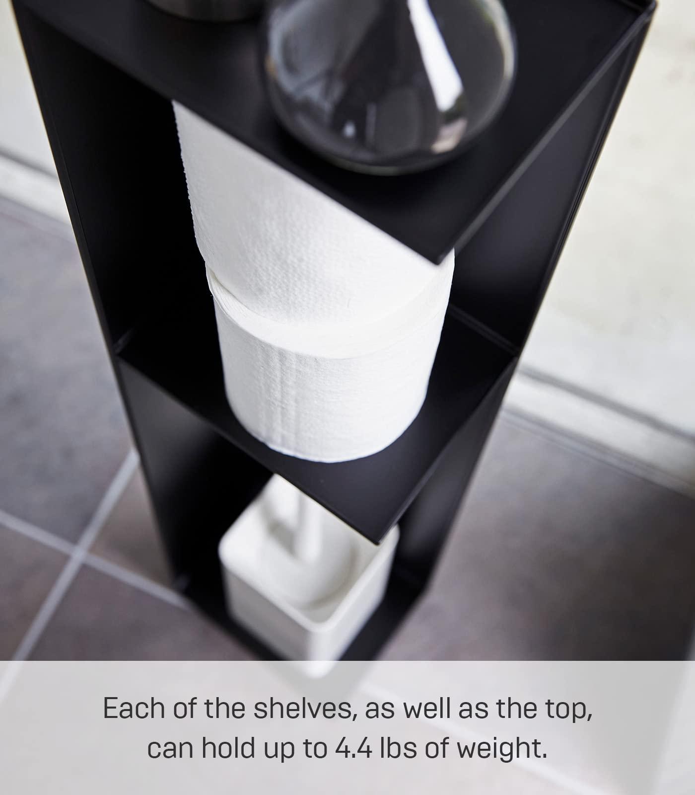 YAMAZAKI Yamazaki Home Organizer Steel | Toilet Paper Stocker, One Size, Black