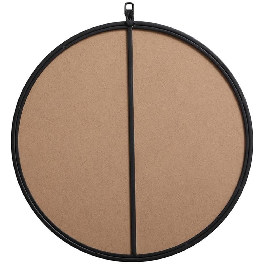 Elegant Decor Elegant Decor Rowan Home Office Decorative Round Framed Hanging Wall Mirror, 21" L x 21" H - Black