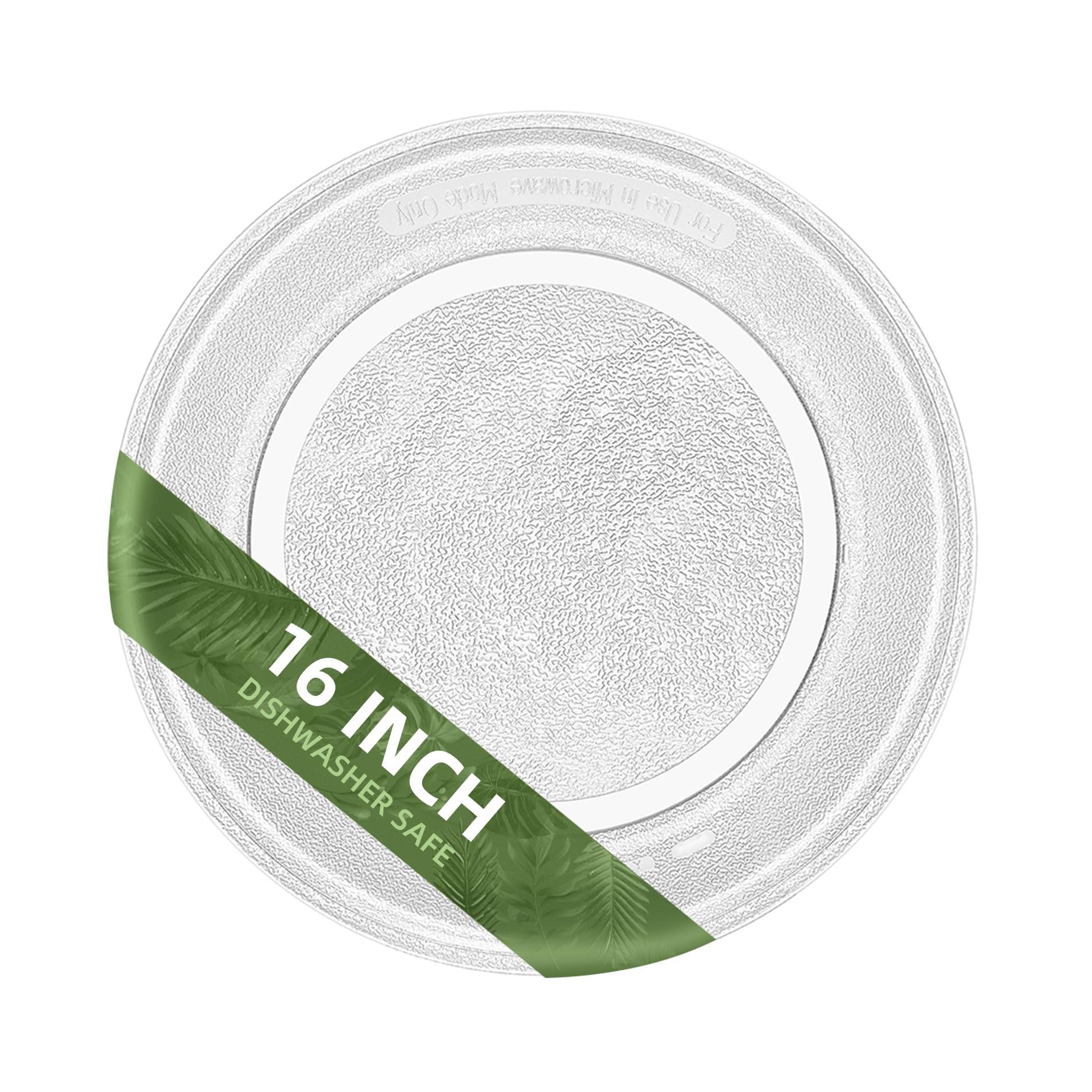 Gemroom Gemroom 16\" Microwave Glass Plate for GE WB49X10166 Turntable Track 10-3/4\", WB27X43590 16 inch Replacement Microwave Glass Plate - Dishwasher Safe