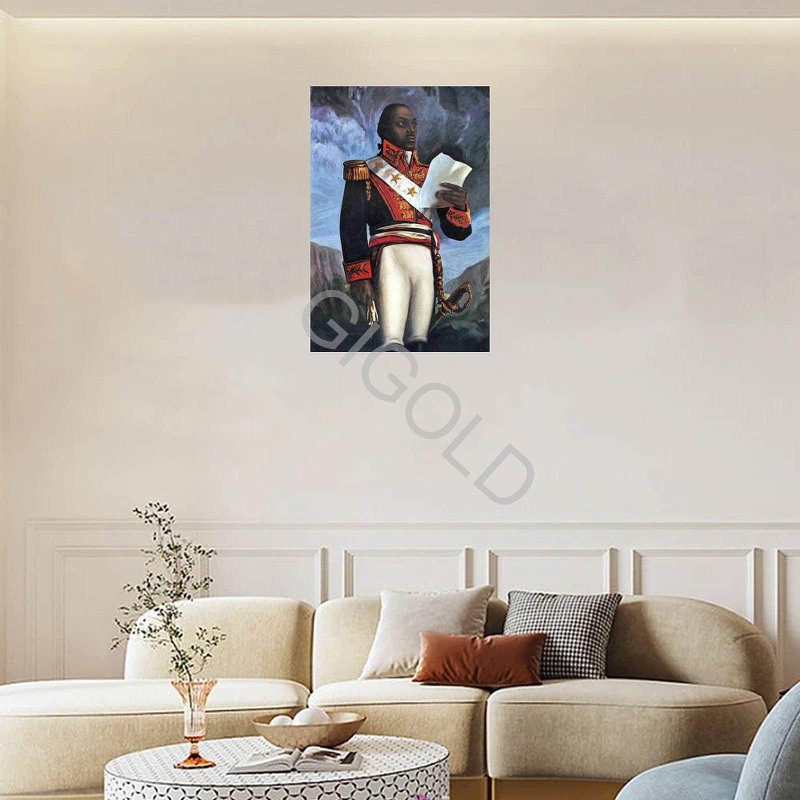 CIGOLD Toussaint LOuverture Poster Haitian Revolutionary Heroes Portrait Poster Canvas Painting Posters and Prints Wall Art Pictures for Living Room Bedroom Decor 20x30inch(50x75cm) Unframe-Style
