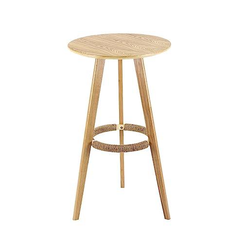 FEELIN Bar Table Coffee Table Small Bar With Foot Ring High Table Simple High Leg Small Round Table Coffee Table Home Bar Table Bar Table Dining Table Pub Table High Top Table ( Color : A , Size : Small )