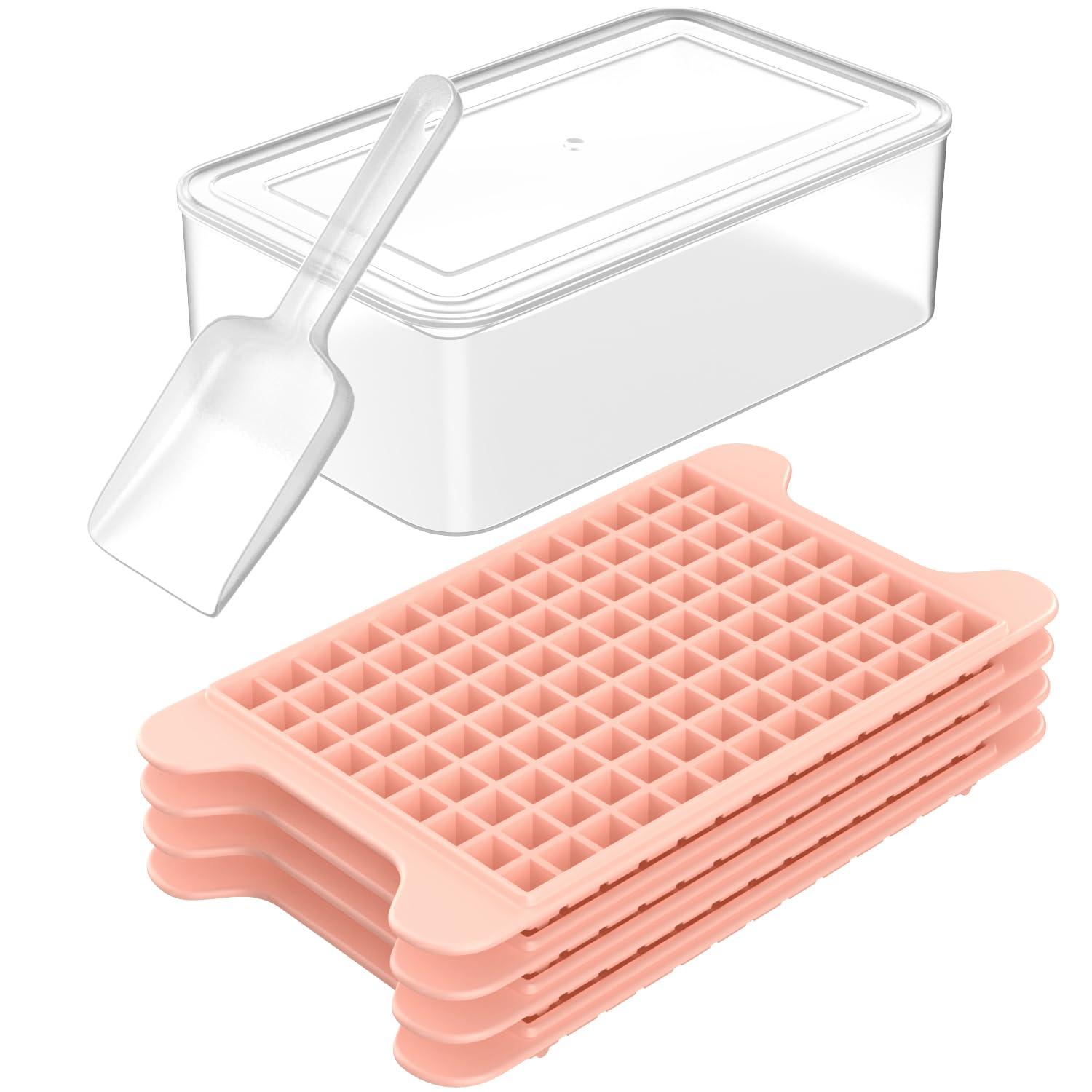 FDDBI Mini Ice Cube Tray for Freezer: FDDBI Small Ice Trays for Freezer with Bin - 1354PCS Easy Release Nugget Ice Tray - Crushed Ice Tray with Ice Container