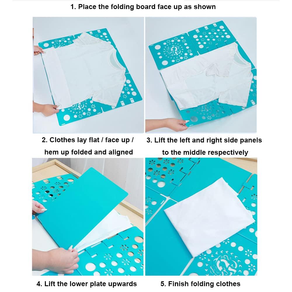 TopHomer TopHomer t Shirt Folder Clothes Folding Board Plastic Laundry Folder Home Storage Tool for Adults and Children 11.42 * 8.66 * 1.96 inches (Red)