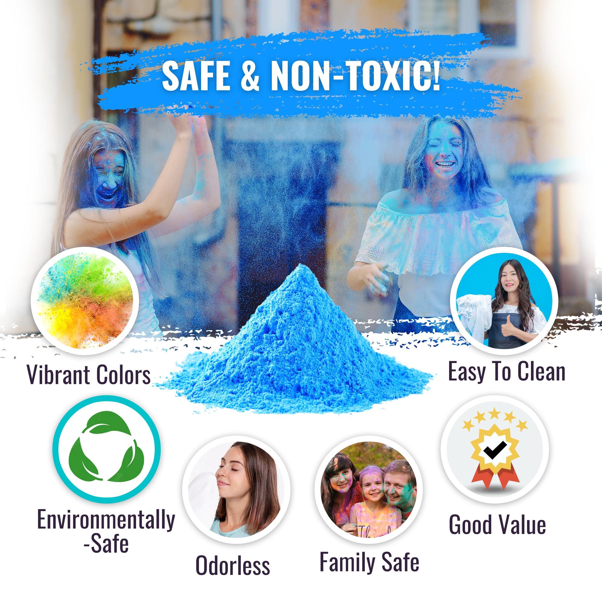 Color Blaze Color Blaze Baby Gender Reveal Color Powder - 15lbs of Blue Colored Powder - for Car & Motorcycle Burnout, Exhaust, Toss, Photoshoot, Party & Festivals - Pack of 3 Bags with 5 Pounds Each - Blue