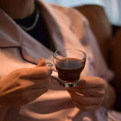 Bormioli Rocco Bormioli Rocco Verdi Espresso Cup With Stainless Steel Handle, Set of 4, Gift Boxed, 3.5 ounces