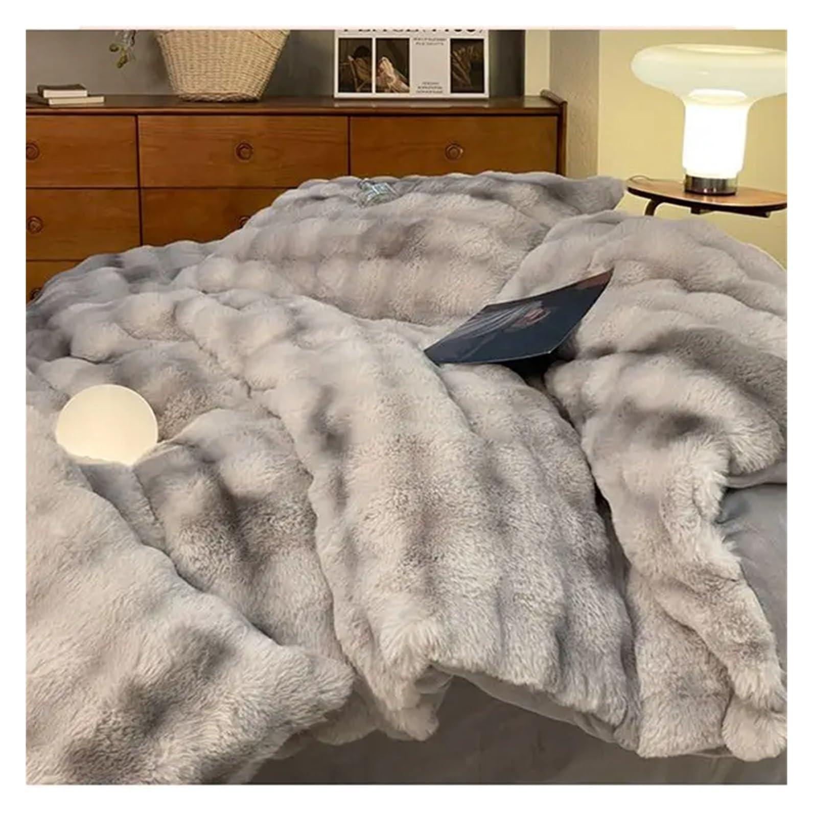 MaiyO MaiyO Winter Luxury King Queen Size Bedding Set Home Textiles Thickened Warm Plush Duvet Cover Bed Sheet Pillowcase 4pcs Bed Linen Set,duvets, yin-468