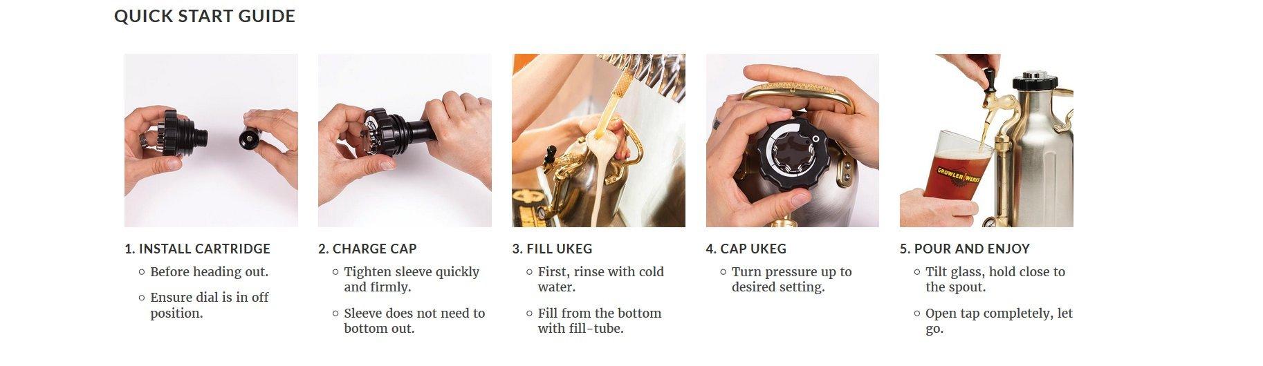 GrowlerWerks GrowlerWerks uKeg Carbonated Growler-Great Gift for Beer Lovers, 64 oz, Copper