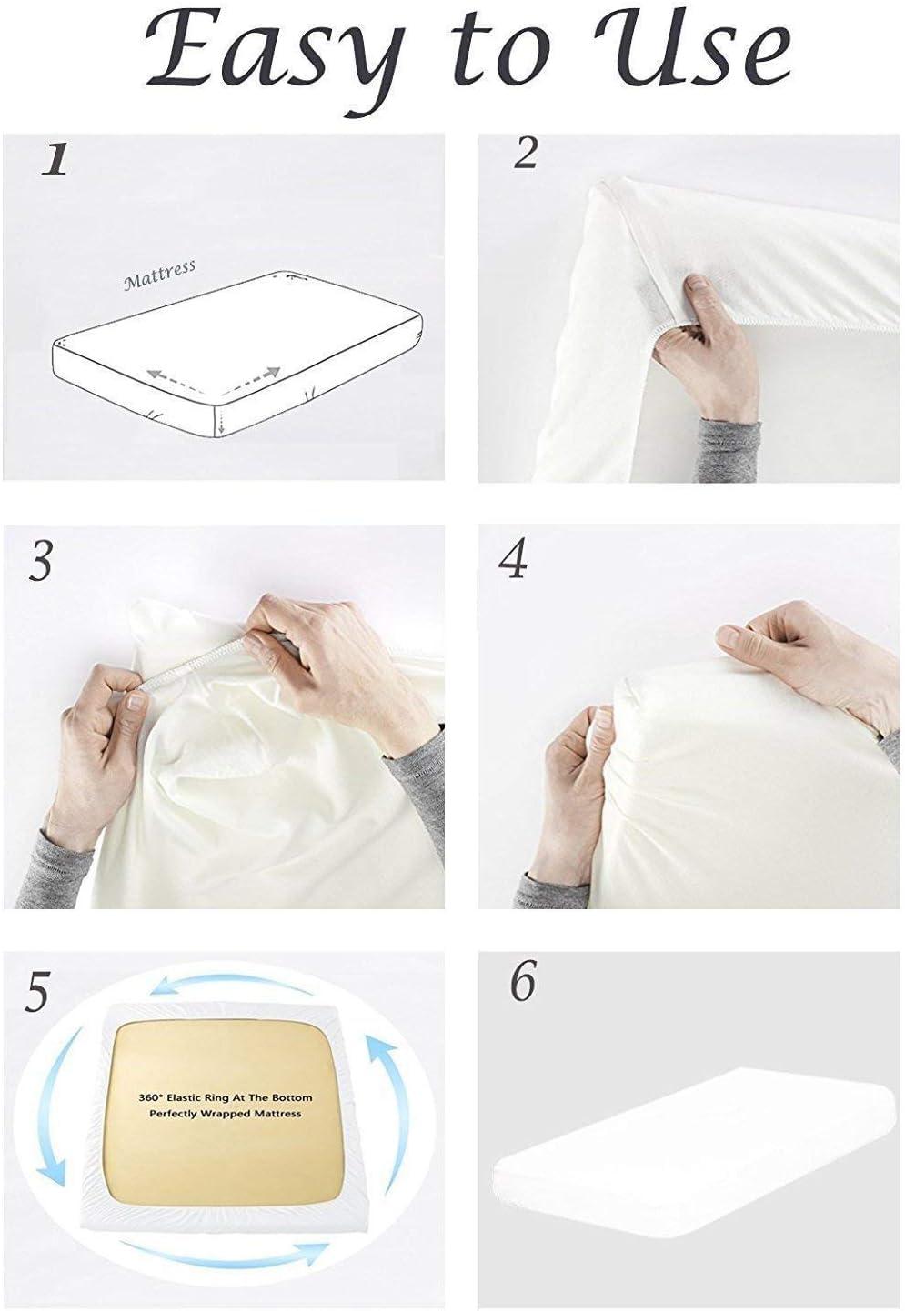 LaxLinen LaxLinen 1000 Thread Count Super Soft Quality 100% Egyptian Cotton 6PC Bed Sheet Set (24\" Inch) Extra Deep Pocket Twin Bed/Single Bed Size, Taupe Stripe