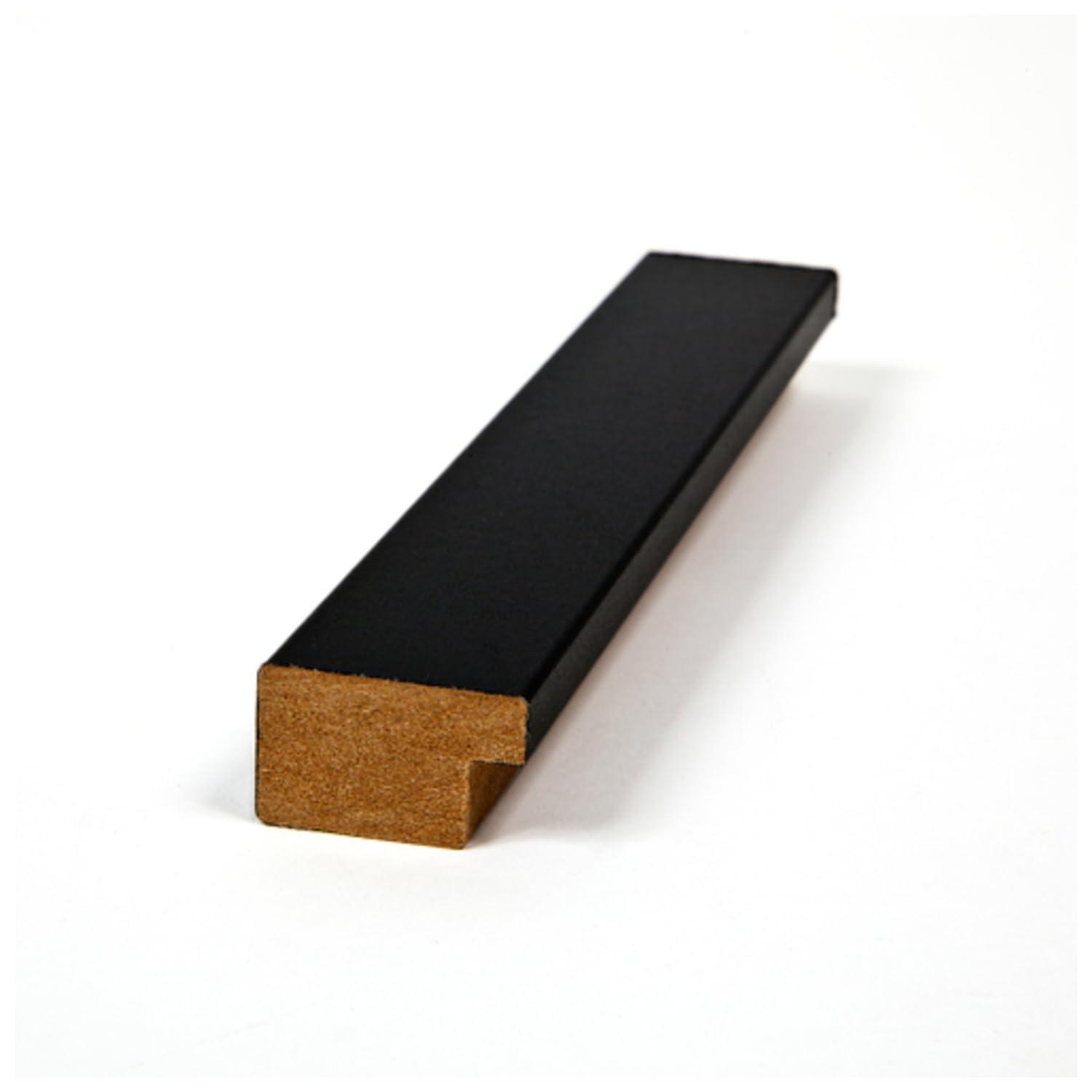 ArtToFrames ArtToFrames 28x38 Inch Black Picture Frame, This 1.25 Inch Custom MDF Poster Frame is Noir Black - Full Wrap, Great for Your Art or Photos - Comes with Economy Acrylic