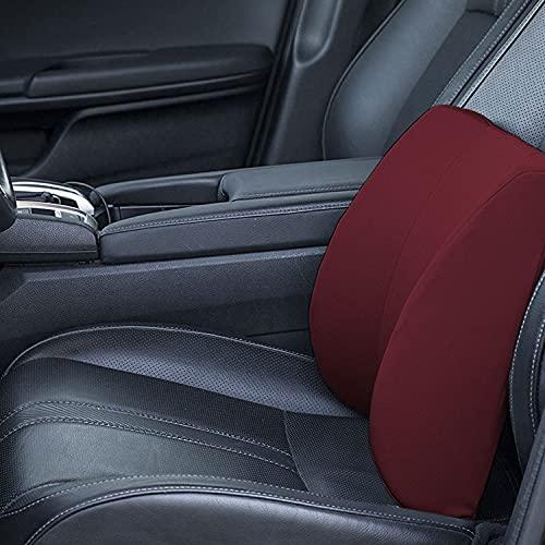 DMI DMI Lumbar Support Pillow for Chair to Assist with Back Support with Removable Washable Cover to Ease Lower Back Pain while Improving Posture, 14 x 13 x 5, Contoured Foam, Premium,Burgundy