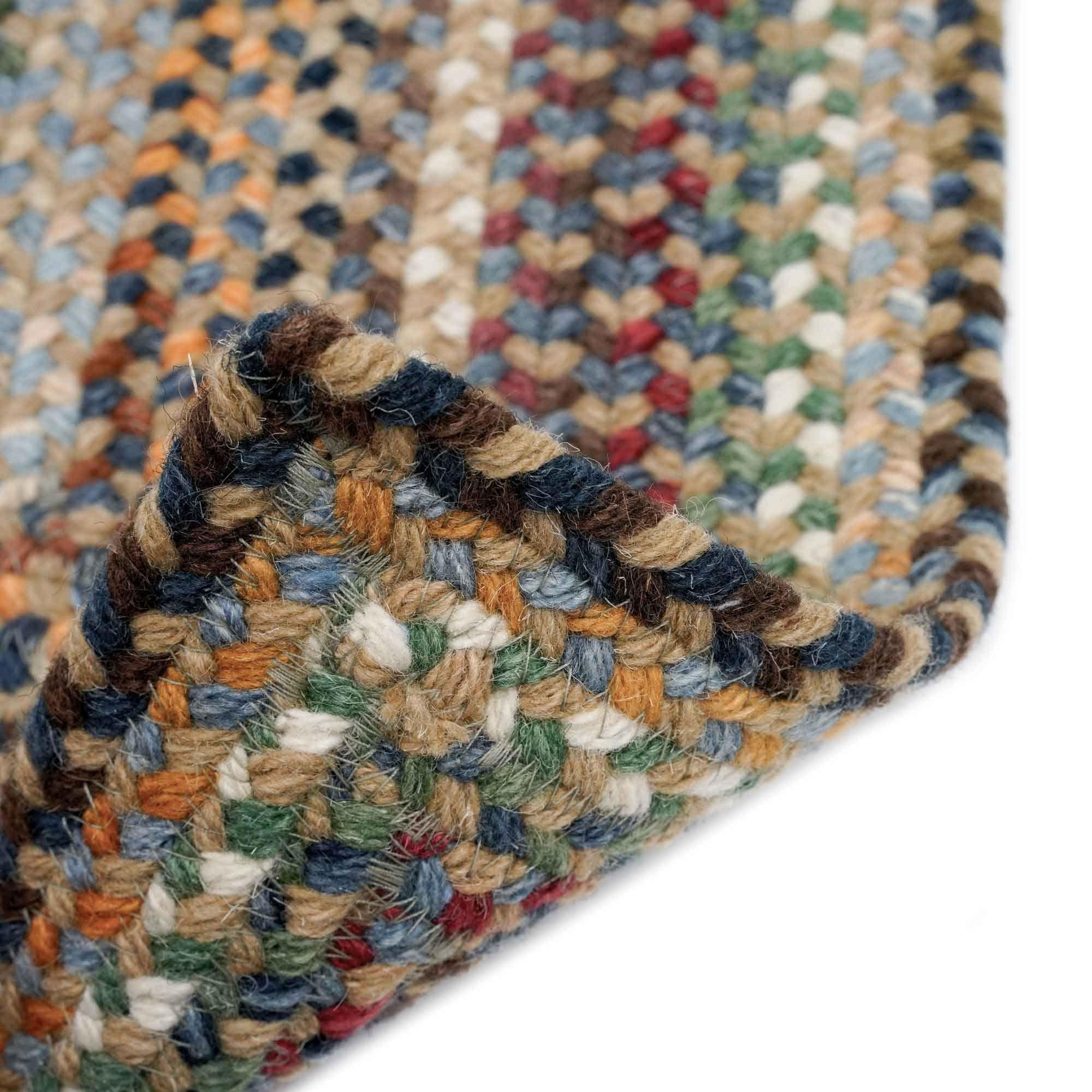 Capel Capel Rugs Sherwood Forest Rectangle Braided Area Rug, 24" x 36", Light Blue