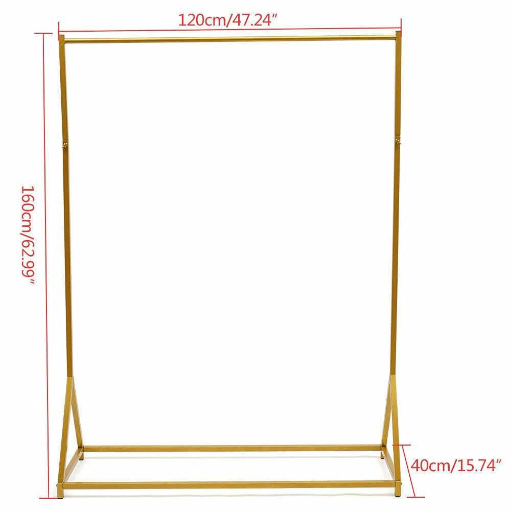 Bathrena Garment Rack Freestanding Metal Clothing Rack Wedding Dress Bridal Garment Stand Garment Rack Standing Metal Sturdy Clothing Rack Gold