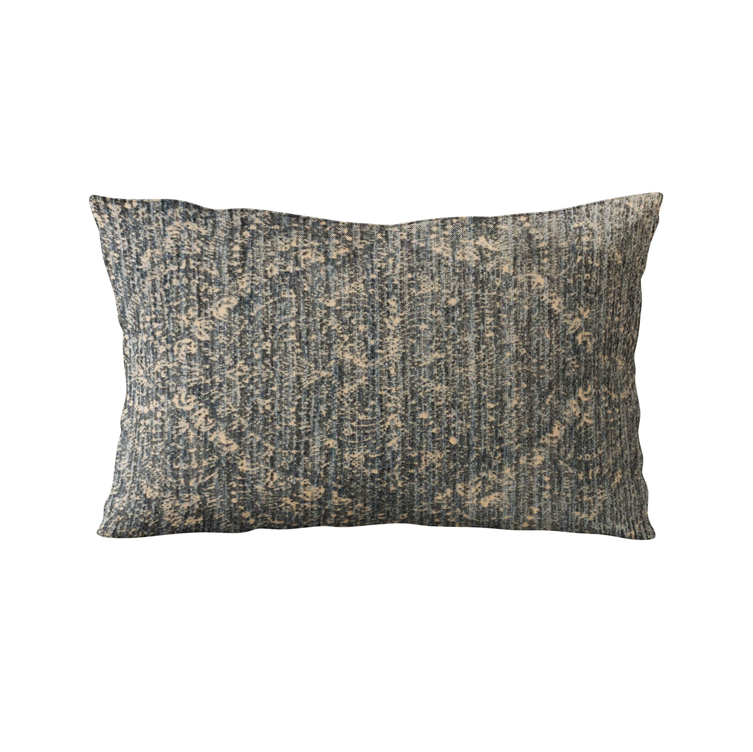 Plutus Brands Plutus Brands Blue Plutus Hidden Planet Medallion Luxury Throw Pillow 20 in x 36in, Double Sided 20\" x 36\" King