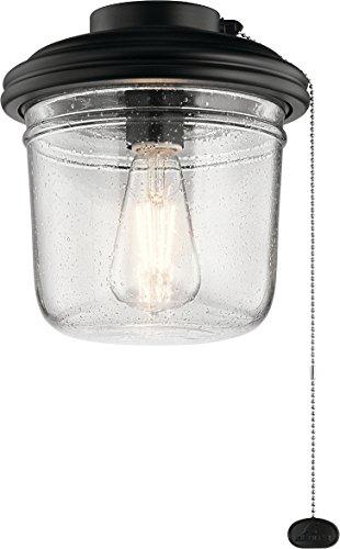 Kichler Kichler 380915SBK Yorke Outdoor Fan 1-Light Kit, LED 4 Watts, Satin Black