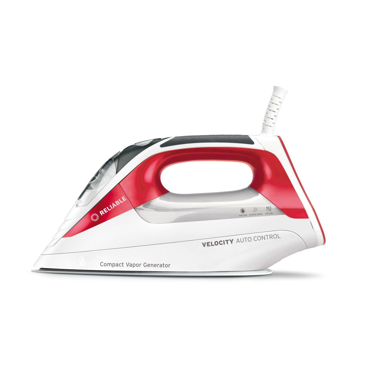 Reliable Reliable Velocity 270IR Steam Iron - Auto Control Compact Vapor Generator with Sensor Technology, Patented Technology for Continuous Steam, Zero Leaks, Perfect Temperature, 8 Programmable Setting