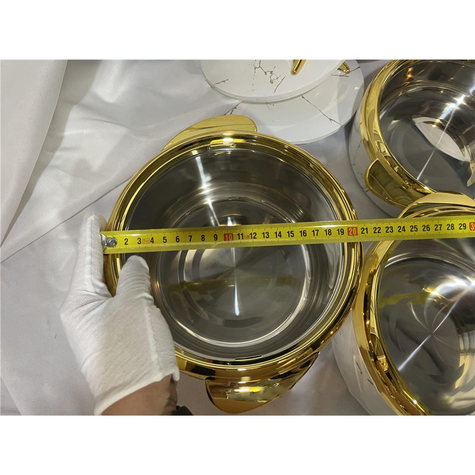 ANIUXIAOGE 3pcs Set 1.5L 2L 2.5L Insulation Box Food Warmer Thermal Insulated Hot Pot Ramadan Event Lunch Box for Wedding Family Party (Color : Yellow)