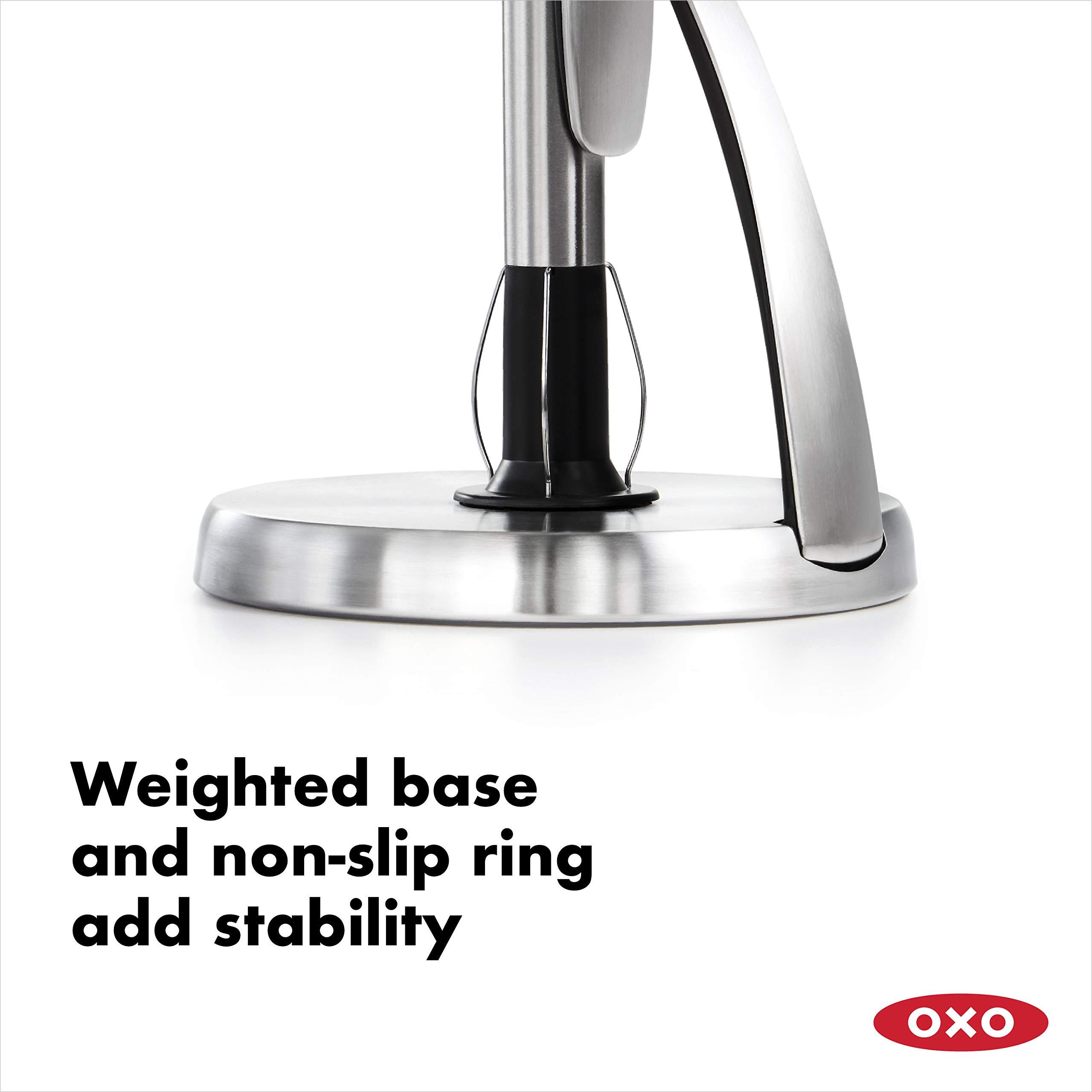 OXO OXO Good Grips SimplyTear Paper Towel Holder - Stainless Steel (Silver & Black)