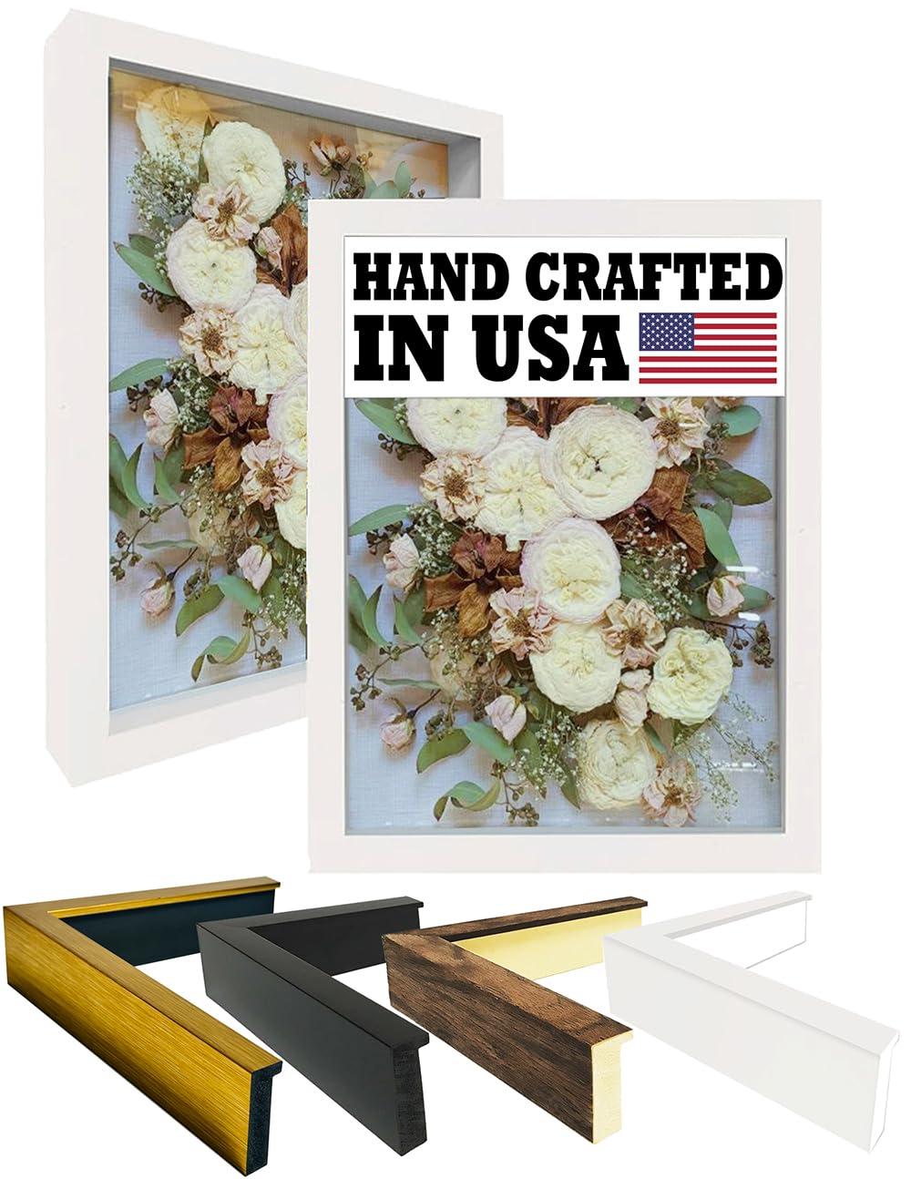 WHOLESALE ARTS AND FRAMES WHOLESALE ARTS AND FRAMES 2-3/16\" Deep Polystyrene Shadow Box Picture Frame - by WholesaleArtsFrames-com 13x13 2880 - White - American Made