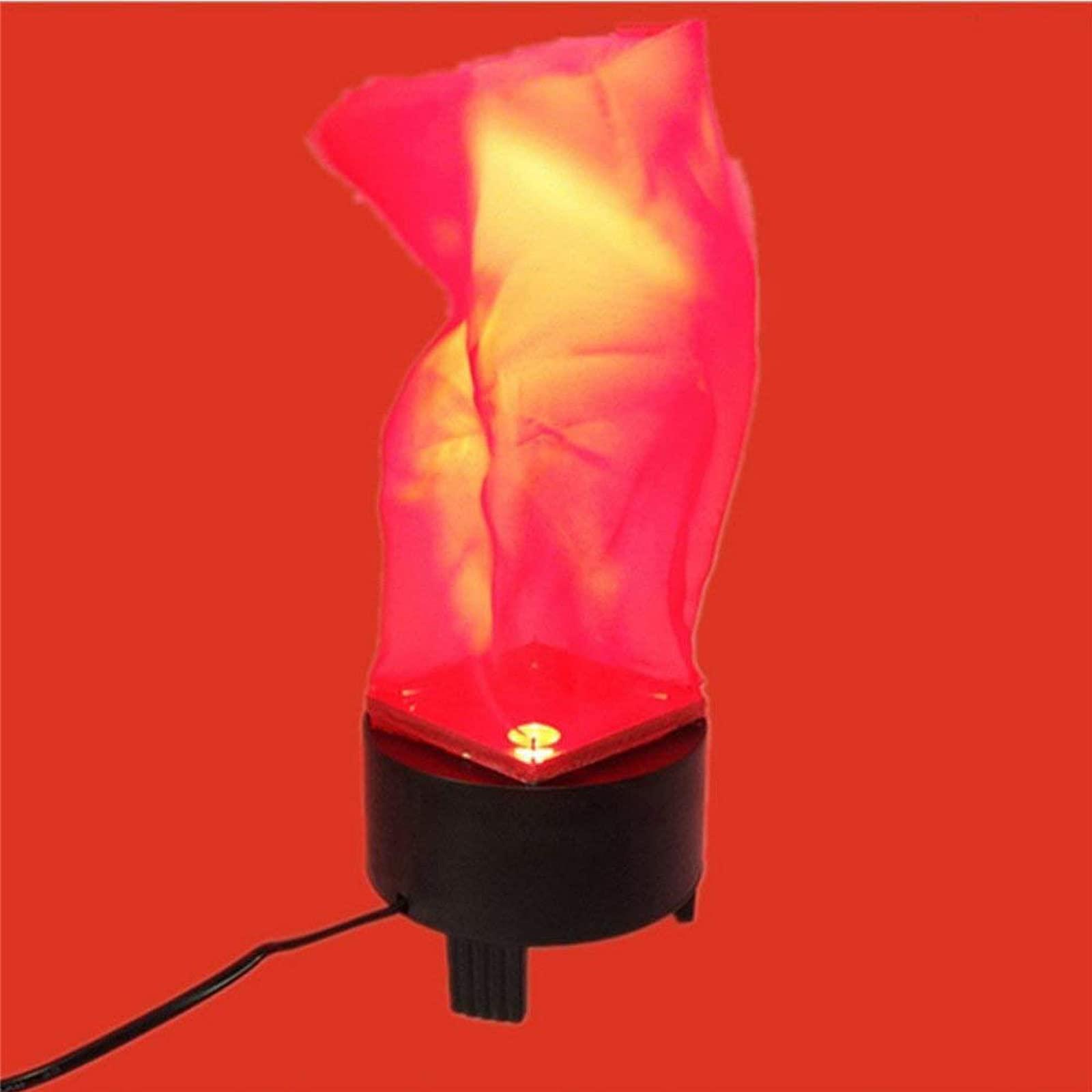 Beacon Pet LED Fake Fire Flame Light 3D Flickering Fire Flame Electronic Flame Night Light Prop Simulated Flame Lamp Prop for Halloween Christmas Indoor Party Decoration, US Plug (Long Flame)