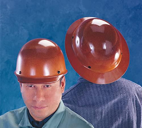 MSA MSA 454617 Skullgard Cap Style Safety Hard Hat with Staz-on Pinlock Suspension | Non-slotted Cap, Made of Phenolic Resin, Radiant Heat Loads up to 350F - Standard Size in Natural Tan
