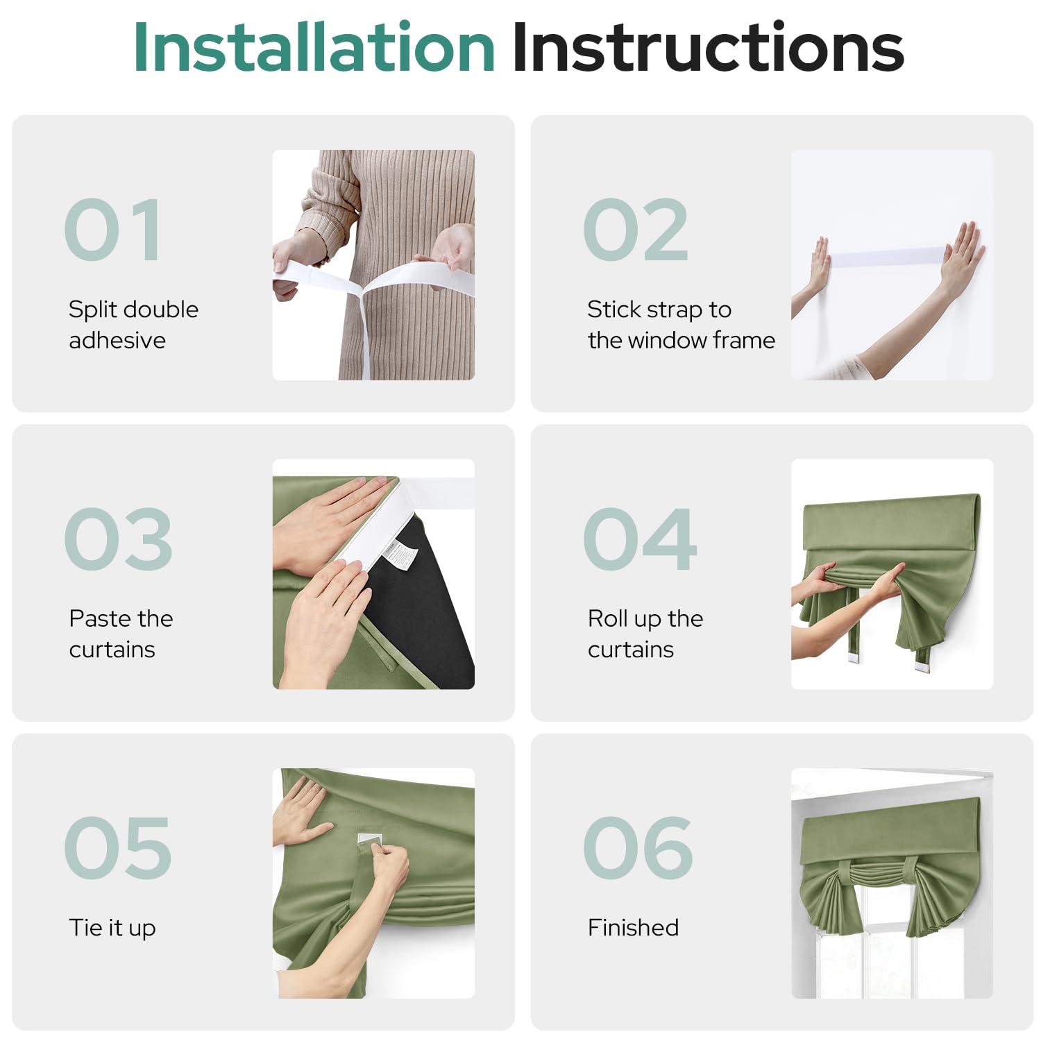 HOMEIDEAS HOMEIDEAS 100% Blackout French Door Curtains, Privacy Door Curtains for Window, 26 X 68 Inch Room Darkening Blinds, Thermal Insulated Window Shades for Bedroom, 1 Panel, Sage Green