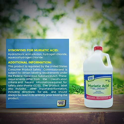 Centaurus AZ Klean Strip Green Muriatic Acid-Eco friendly Brightens Masonry Etch Concrete Removes Excess Mortar from Bricks and Cleans Algae and Scum-1 Gallon Plus Centaurus AZ Chemical Resistant Gloves