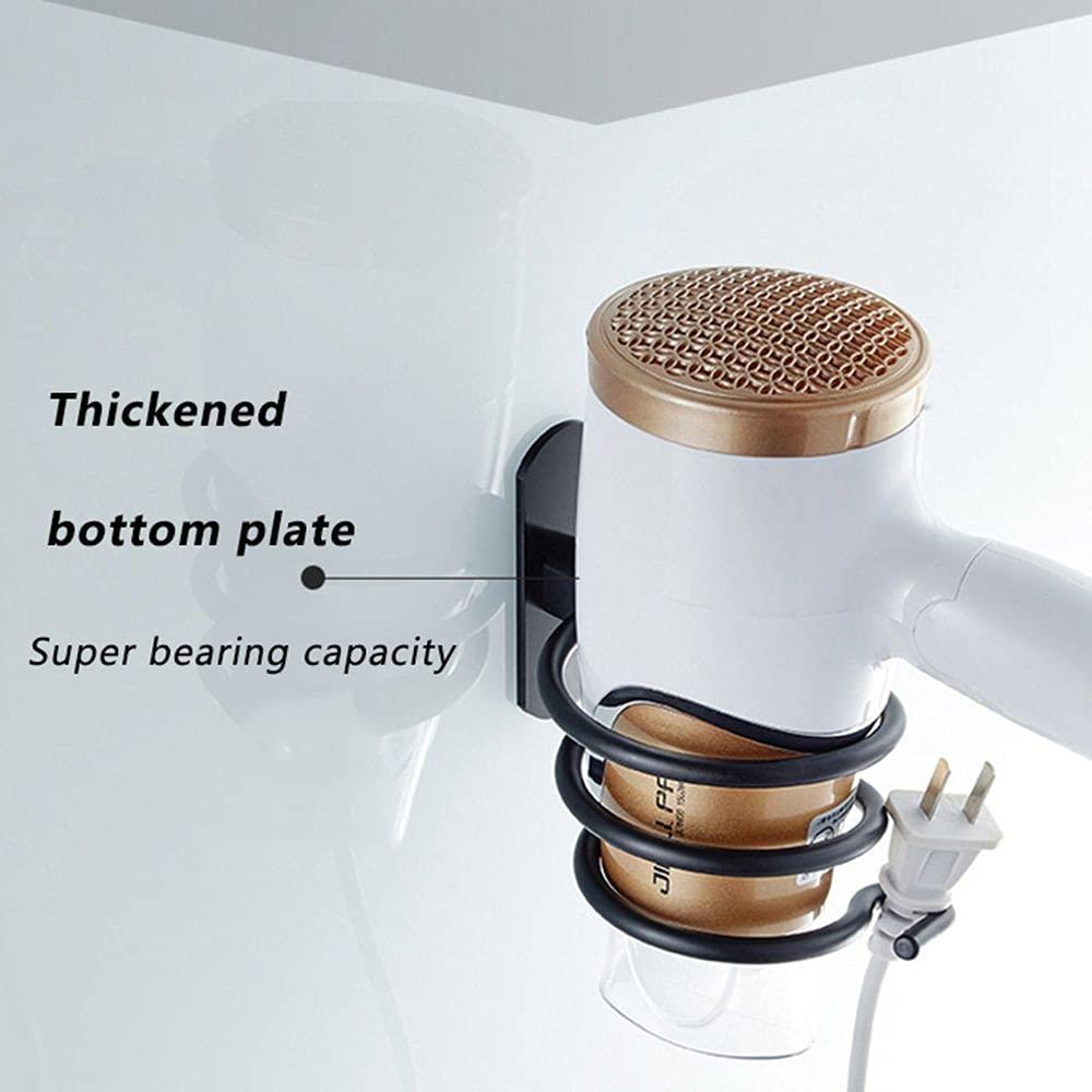LIANGCHEN LIANGCHEN Hair Dryer Holder Wall Mounted, Aluminum Spiral Blow Dryer Rack Straightener Organizer Hanging Curling Iron Holder Bathroom Hair Styling Stand(Gold)