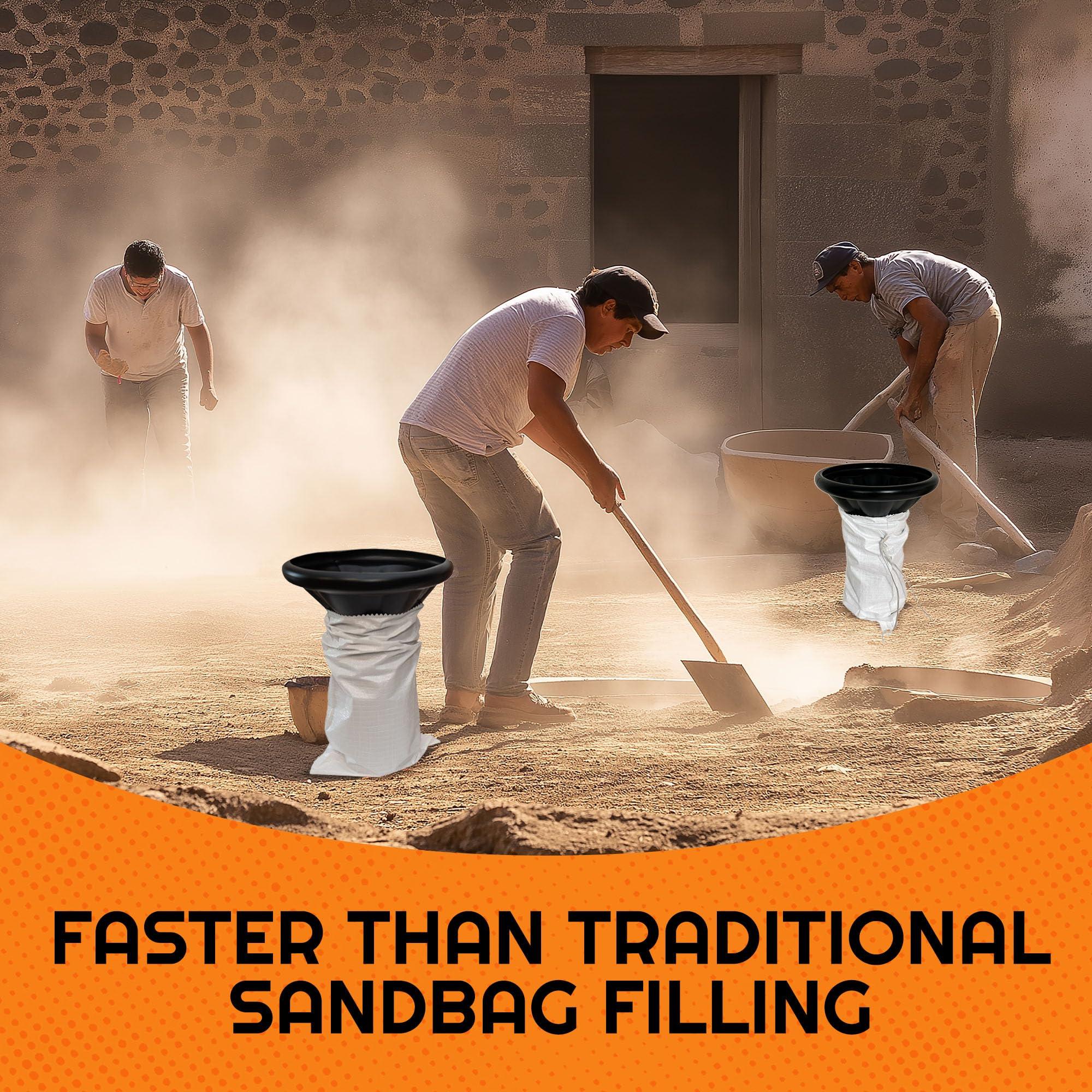 THE SANDBAG FUNNEL DO-IT-YOURSELF BAG FILLING SOLU Sandbag Filler Tool - Durable Sand Funnel for Manual Filling-Sand Bag Funnel, Sand Bag Filler Funnel for All Industries, Sand Bag Filler Stand, Easy Sand Bag Filler Tool -1 Sandbag Funnel